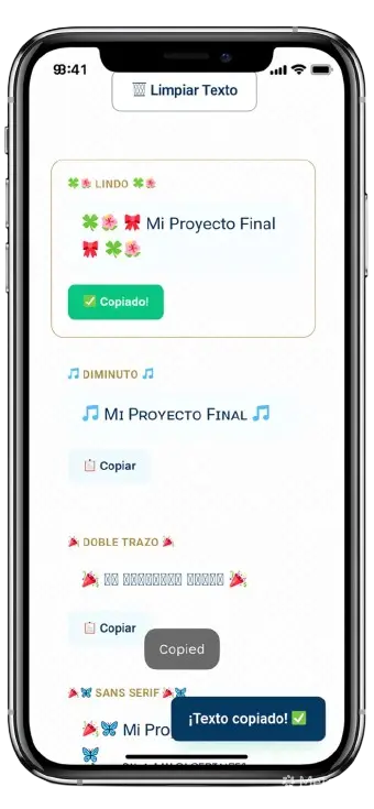 letras para copiar y pegar